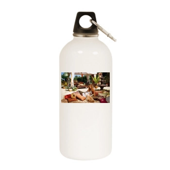 Jillian Barberie White Water Bottle With Carabiner