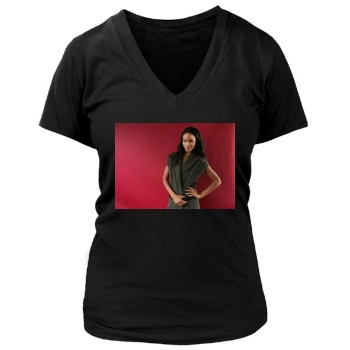 Joy Bryant Women's Deep V-Neck TShirt