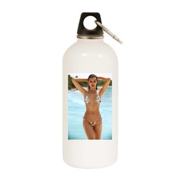 Irina Shayk White Water Bottle With Carabiner