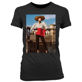 Irina Shayk Women's Junior Cut Crewneck T-Shirt