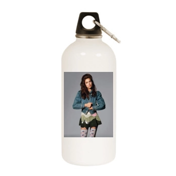 Irina Shayk White Water Bottle With Carabiner