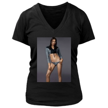 Irina Shayk Women's Deep V-Neck TShirt