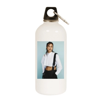 Irina Shayk White Water Bottle With Carabiner