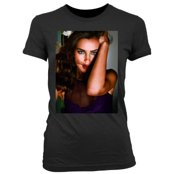 Irina Shayk Women's Junior Cut Crewneck T-Shirt