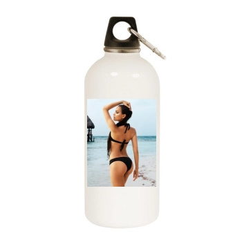 Irina Shayk White Water Bottle With Carabiner