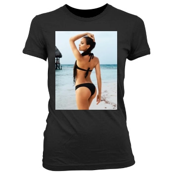 Irina Shayk Women's Junior Cut Crewneck T-Shirt