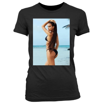 Irina Shayk Women's Junior Cut Crewneck T-Shirt