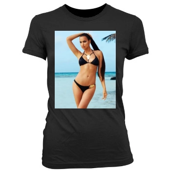 Irina Shayk Women's Junior Cut Crewneck T-Shirt