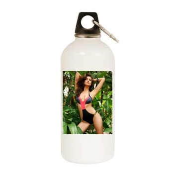 Irina Shayk White Water Bottle With Carabiner