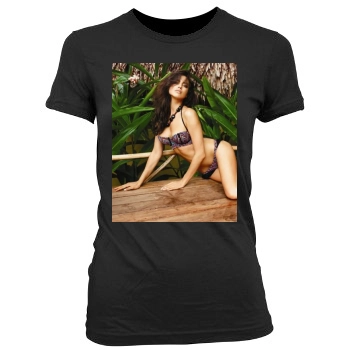 Irina Shayk Women's Junior Cut Crewneck T-Shirt