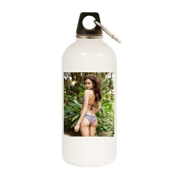 Irina Shayk White Water Bottle With Carabiner