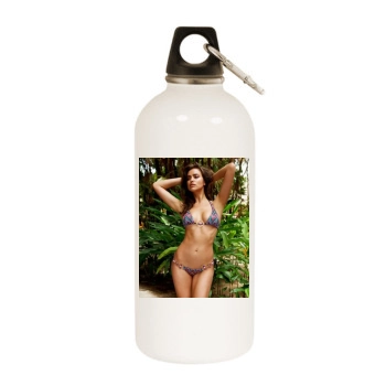 Irina Shayk White Water Bottle With Carabiner