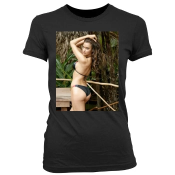 Irina Shayk Women's Junior Cut Crewneck T-Shirt