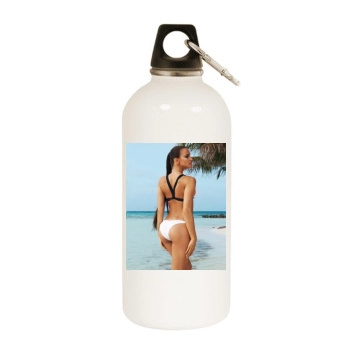 Irina Shayk White Water Bottle With Carabiner