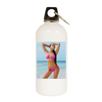 Irina Shayk White Water Bottle With Carabiner