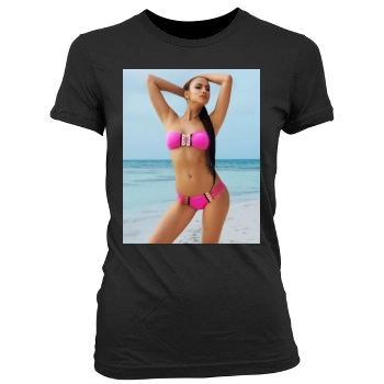 Irina Shayk Women's Junior Cut Crewneck T-Shirt