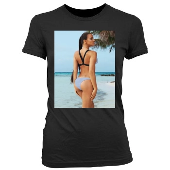 Irina Shayk Women's Junior Cut Crewneck T-Shirt