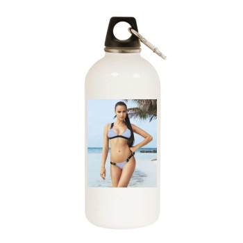 Irina Shayk White Water Bottle With Carabiner