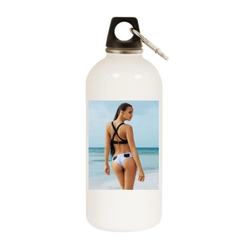 Irina Shayk White Water Bottle With Carabiner