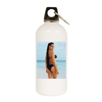 Irina Shayk White Water Bottle With Carabiner