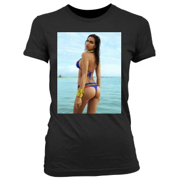 Irina Shayk Women's Junior Cut Crewneck T-Shirt