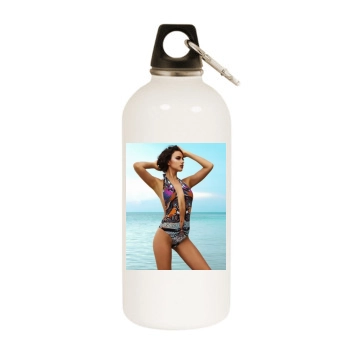 Irina Shayk White Water Bottle With Carabiner