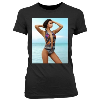 Irina Shayk Women's Junior Cut Crewneck T-Shirt