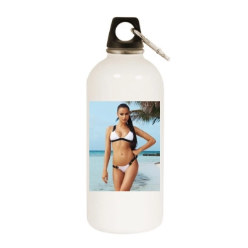 Irina Shayk White Water Bottle With Carabiner