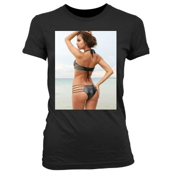 Irina Shayk Women's Junior Cut Crewneck T-Shirt