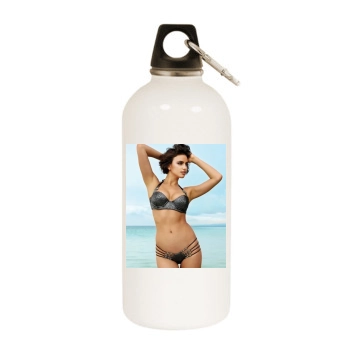 Irina Shayk White Water Bottle With Carabiner