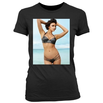 Irina Shayk Women's Junior Cut Crewneck T-Shirt