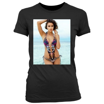 Irina Shayk Women's Junior Cut Crewneck T-Shirt