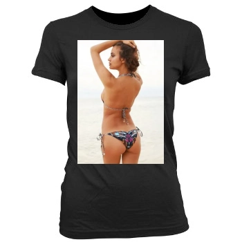 Irina Shayk Women's Junior Cut Crewneck T-Shirt