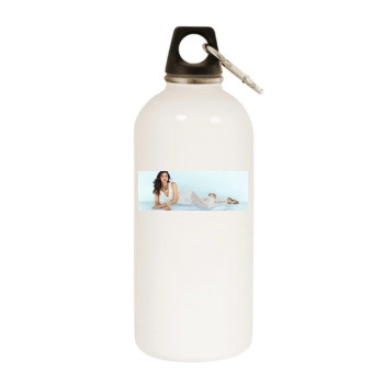 Irina Shayk White Water Bottle With Carabiner