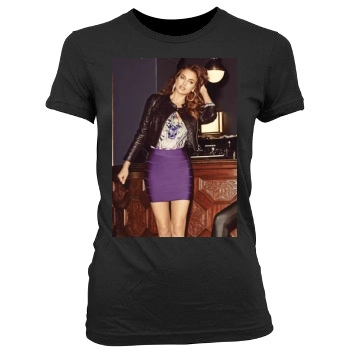 Irina Shayk Women's Junior Cut Crewneck T-Shirt