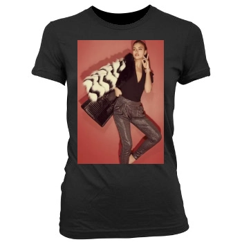 Irina Shayk Women's Junior Cut Crewneck T-Shirt