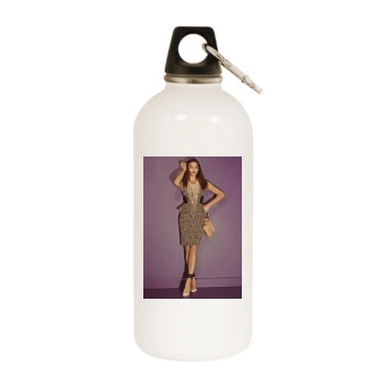 Irina Shayk White Water Bottle With Carabiner