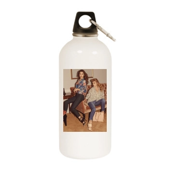 Irina Shayk White Water Bottle With Carabiner