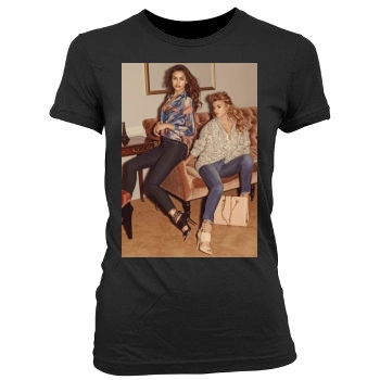 Irina Shayk Women's Junior Cut Crewneck T-Shirt