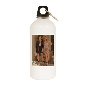 Irina Shayk White Water Bottle With Carabiner