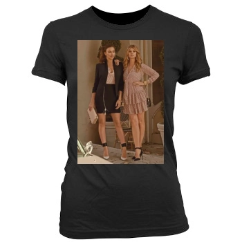 Irina Shayk Women's Junior Cut Crewneck T-Shirt