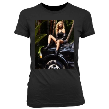 Irina Shayk Women's Junior Cut Crewneck T-Shirt