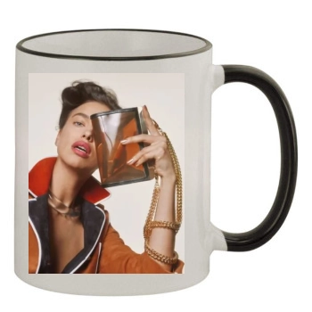 Irina Shayk 11oz Colored Rim & Handle Mug