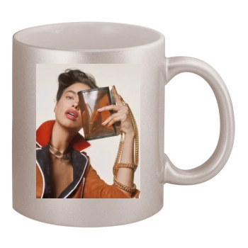 Irina Shayk 11oz Metallic Silver Mug