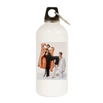 Irina Shayk White Water Bottle With Carabiner