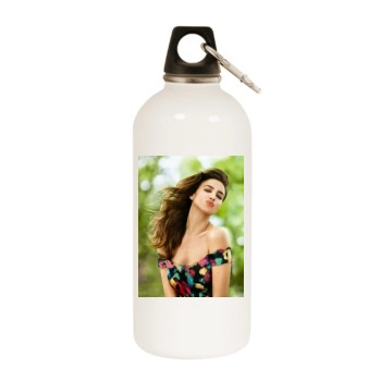 Irina Shayk White Water Bottle With Carabiner