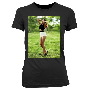 Irina Shayk Women's Junior Cut Crewneck T-Shirt