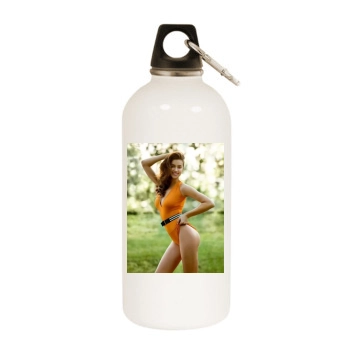 Irina Shayk White Water Bottle With Carabiner