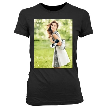 Irina Shayk Women's Junior Cut Crewneck T-Shirt