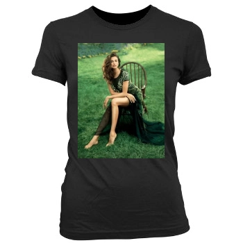 Irina Shayk Women's Junior Cut Crewneck T-Shirt